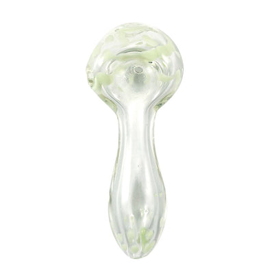 Pipe: Clear Spoon with Dots 3.75"