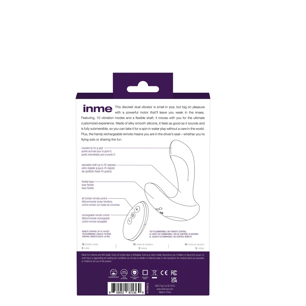 INME Rechargeable Dual Vibe-Purple