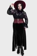 Wetland Bat Peplum Corset XS/S