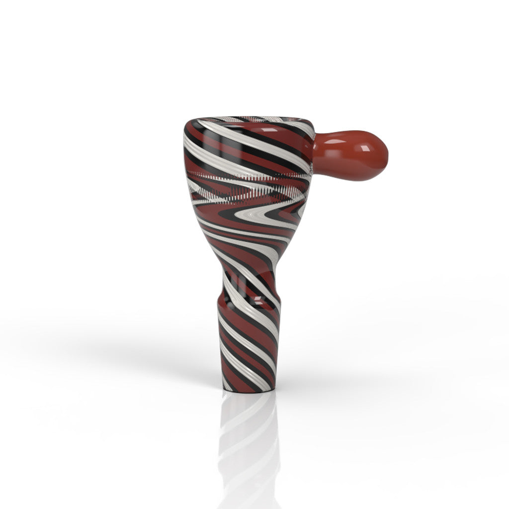 Honeybee Herb: Squiggle Bowl (14mm - Red and White)