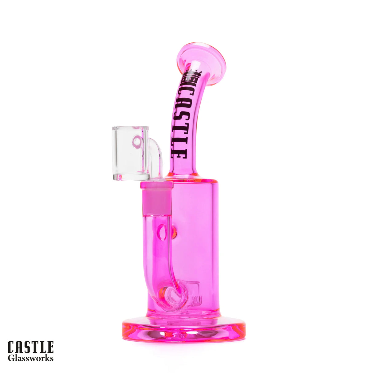 Castle Glass: 8.5" Dayglo Barrel (14mm - Pink)