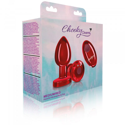 Cheeky Charms Rechargeable Vibrating Medium Red