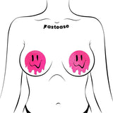 Pasties: Neon Pink Melted Smiley Face