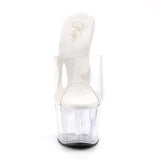 Shoes: 7" Peep Toe Slide- Clear