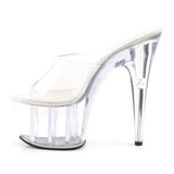 Shoes: 7" Peep Toe Slide- Clear