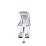 Shoes: 7" Peep Toe Slide- Clear
