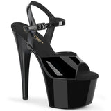 Shoe: 7" Ankle Strap - Black Patent