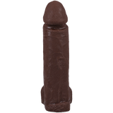 Realistic Cock w/Balls VacULock - Black 8"