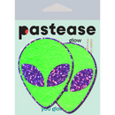 Pasties: Alien Glow-In-The-Dark with Glittering Purple Eyes