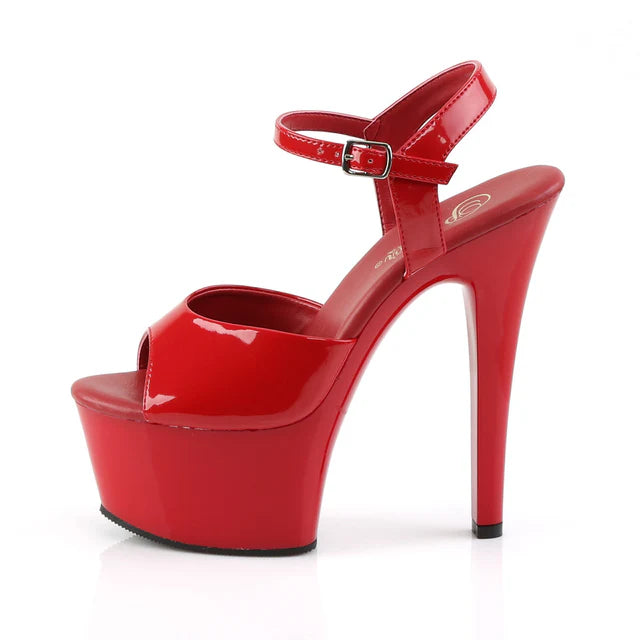 Shoes: 6" Ankle Strap- Red