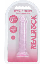 RealRock Crystal Clear 5" Dildo - Pink