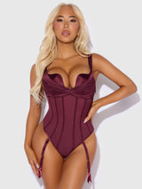 Brigeta Satin Draped Teddy