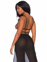 Cage Strap Open Bodice Maxi Dress