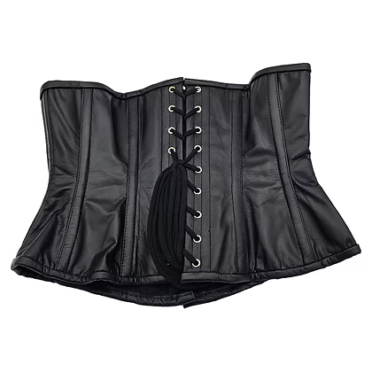 Rouge Leather Corset-Black