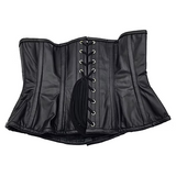 Rouge Leather Corset-Black