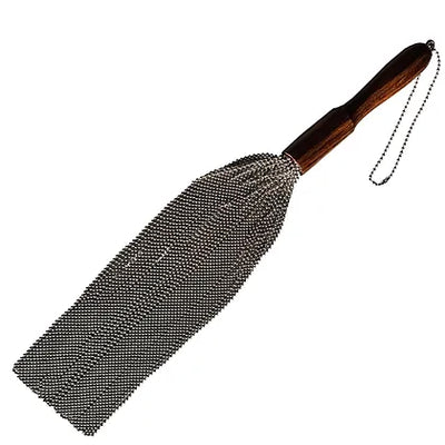 Rouge Beaded Metal Flogger-Silver