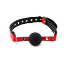 Rouge Leather Ball Gag-Red