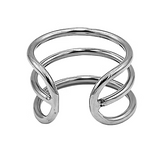 Rouge Stainless Steel Triple Wire Glans Ring