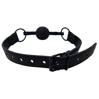 Rouge Leather Ball Gag-Black