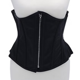 Rouge Leather Corset-Black
