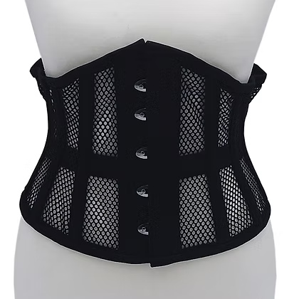 Rouge Mesh Corset-Black
