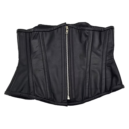 Rouge Leather Corset-Black