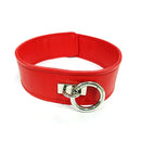 Fetish Play Leather Collar-Red