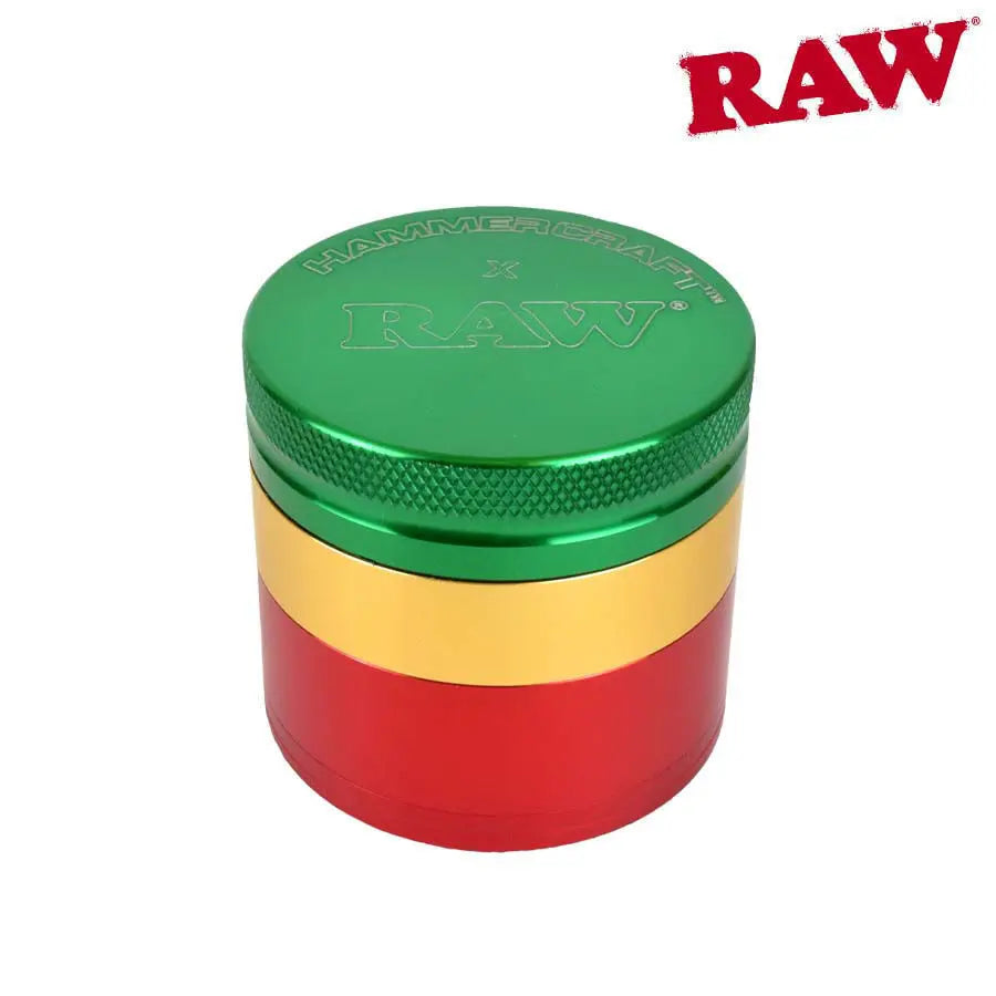 RAW x HammerCraft: 2.2" 4PC Grinder (Rasta)