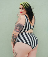 Swim: Stripe Monokini XXL