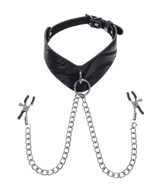 Sportsheets Velvet Noir Collar & Removable Clamps