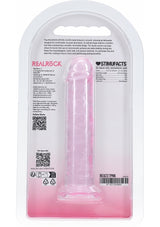 RealRock Crystal Clear 5" Dildo - Pink