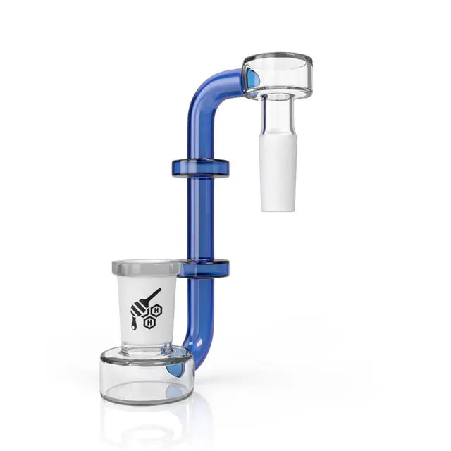 Honeybee Herb: J-Drop Rig Joint (14mm - Blue)