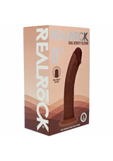 RealRock Dual Density Curved Dong - 8" Brown