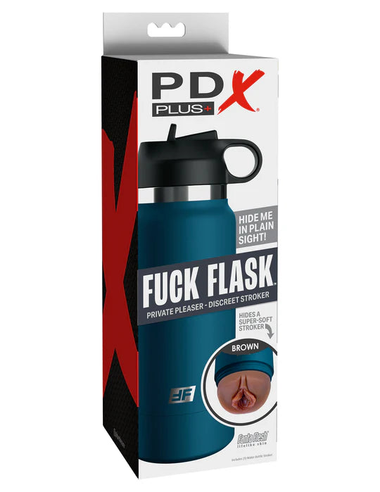 PDX Plus Fuck Flask - Blue/Brown