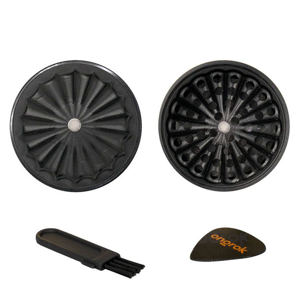 Ongrok: 5pc 3" Toothless Petal Grinder with Storage (Black)