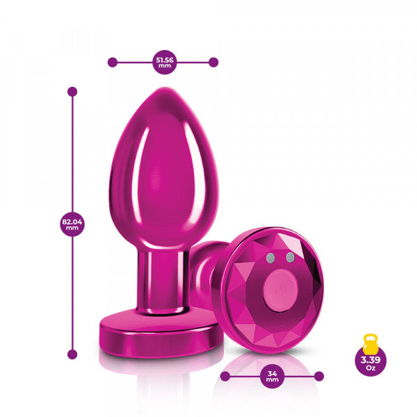 Cheeky Charms RC Vibrating Plug-Pink Medium