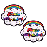 Pasties: Rainbow 'Happy Birthday' Cloud