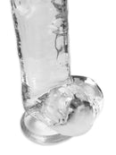 CrystalPro Cocks Dildo with Balls-Clear 7"