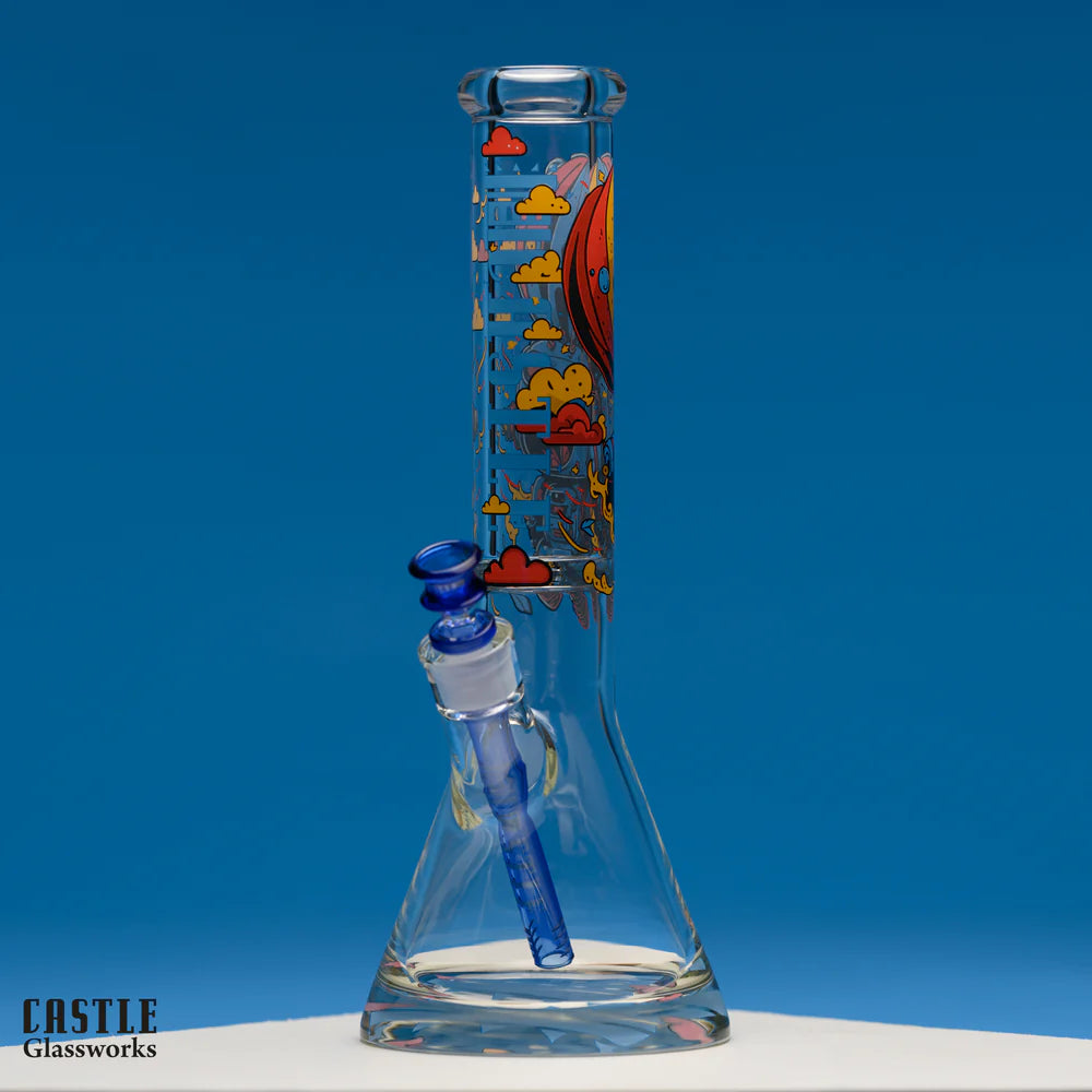 Castle Glass: 14" Retro Robot  (9mm Thick)
