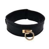 Rouge Leather Collar w/Gold Accent