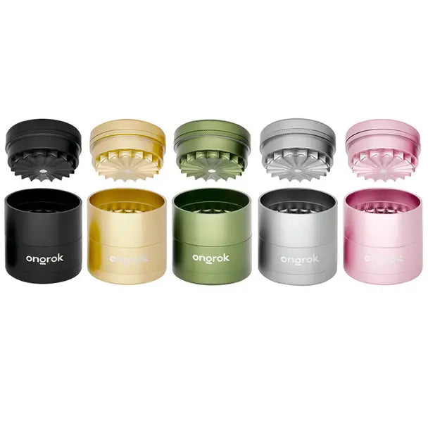 Ongrok: 5pc 3" Toothless Petal Grinder with Storage (Rose Gold)