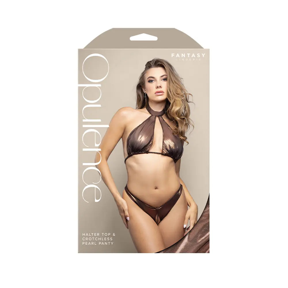 Opulence Halter & Pearl Panty