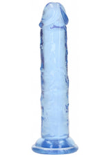 RealRock Crystal Clear 5" Dildo - Blue