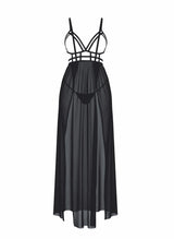 Cage Strap Open Bodice Maxi Dress