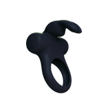 Frisky Bunny Rechargeable Cockring - Black
