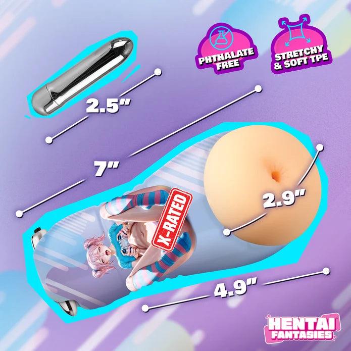 Hentai Fantasies Vibrating Stroker: Gamer Girl Haruka