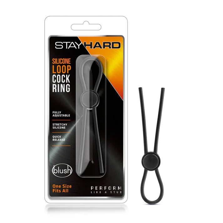 Stay Hard Loop Cockring - Black