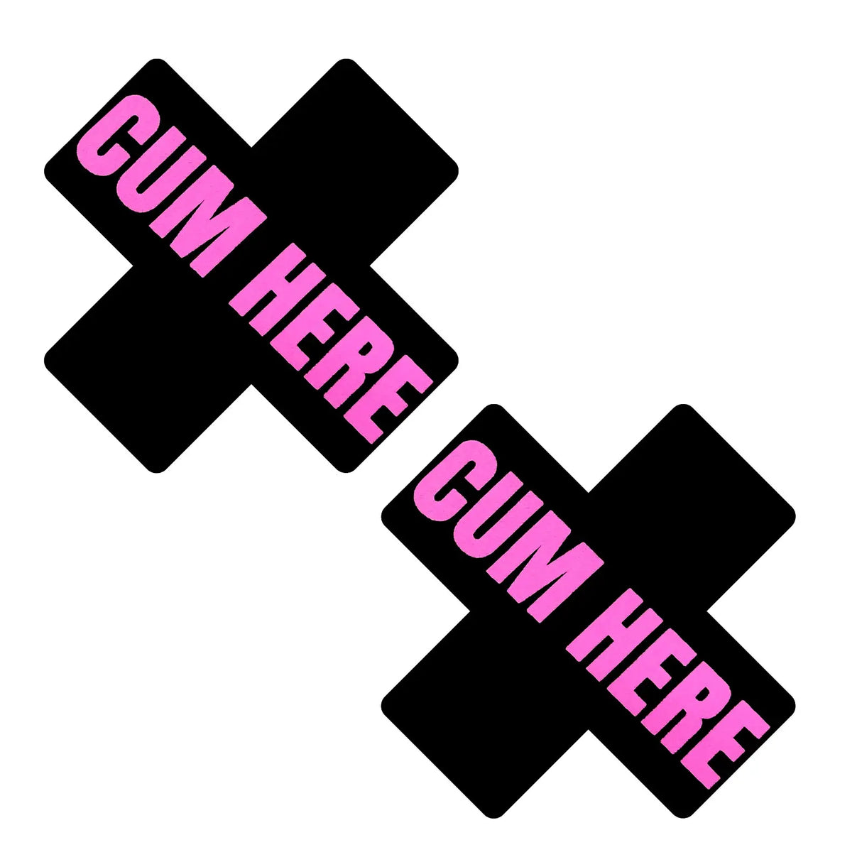 Pasties: Neon Pink Cum Here Dom Squad