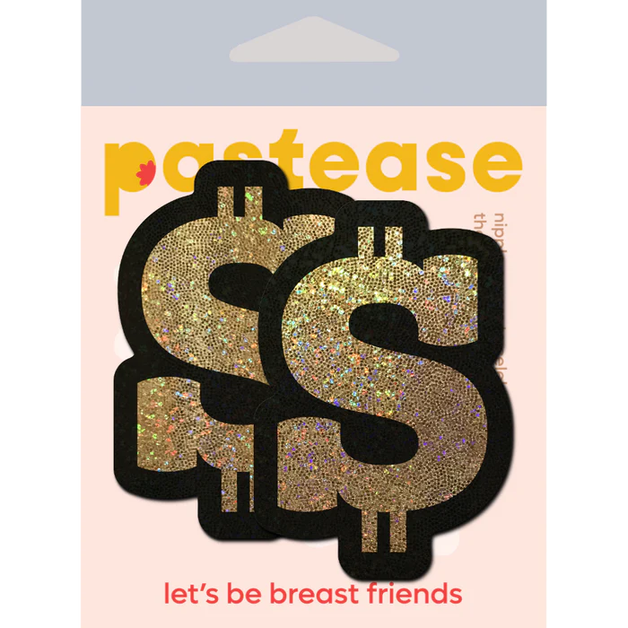 Pasties: Money Gold Glitter Dollar Sign