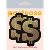 Pasties: Money Gold Glitter Dollar Sign